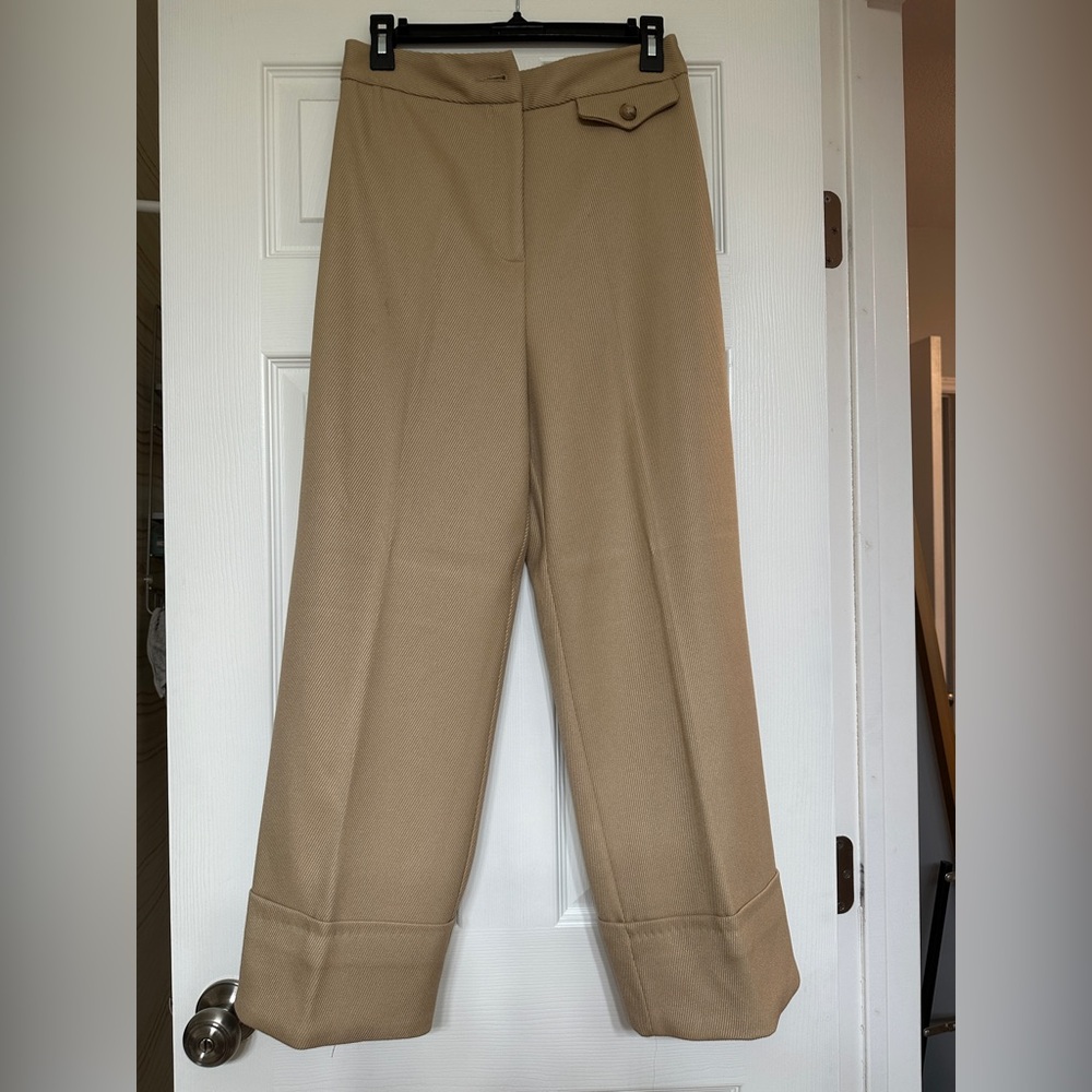 Topshop Tan Wide Leg Women's Pants